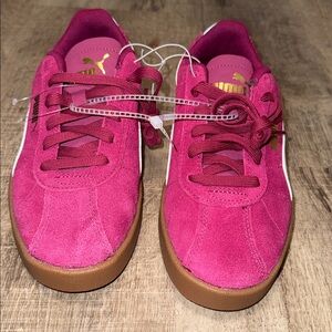 Puma Kids' Fuchsia and Gold Sneakers